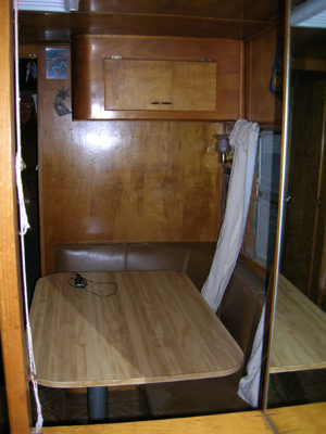 Booth and cupboard